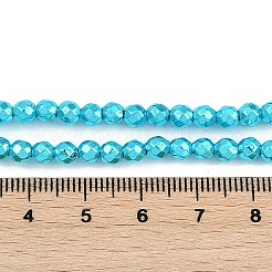 Baking Paint Electroplated Synthetic Non-magnetic Hematite Beads Strands&nbsp;G-H072-A01-01B