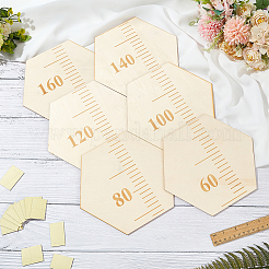 Hexagon Wood Measuring Growth Chart Rulers&nbsp;TOOL-WH0136-124A