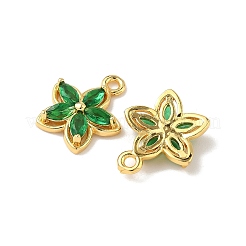 Brass Micro Pave Cubic Zirconia Pendants&nbsp;KK-D373-02C-G