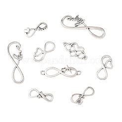 80Pcs 8 Styles Tibetan Style Alloy Connector Charms&nbsp;FIND-CJ0006-04