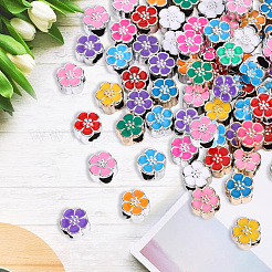 120Pcs 2 Colors UV Plating Acrylic European Beads&nbsp;OACR-PA0001-61