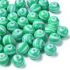 Opaque Striped Acrylic Beads&nbsp;LS-MACR-S373-27A-07