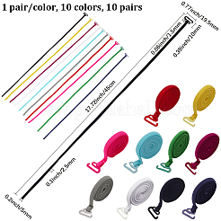 10 Pairs 
10 Colors Nylon Non-slip Bra Straps&nbsp;FIND-CY0001-29
