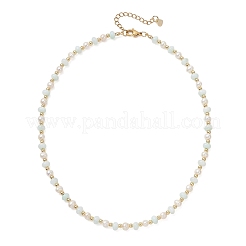 Natural Pearl and Shell Rondelle Beaded Necklaces&nbsp;NJEW-JN05852