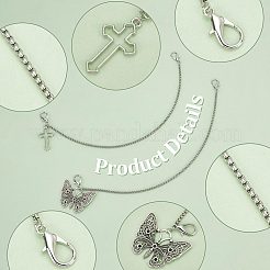 4Pcs 2 Styles Alloy Shoe Decoration Chain&nbsp;AJEW-FG0003-81B