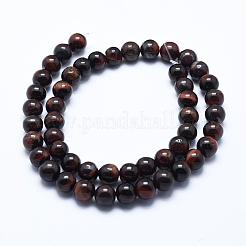 Natural Tiger Eye Bead Strands&nbsp;G-P370-03-8mm