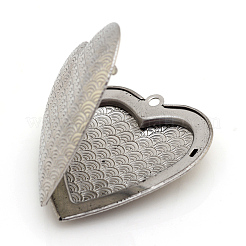 Tarnish Resistant 304 Stainless Steel Photo Locket Pendants&nbsp;X-STAS-S046-08
