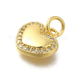 Rack Plating Brass Micro Pave Cubic Zirconia Charms&nbsp;KK-I716-07G