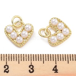 Brass Pave Cubic Zirconia Pendants&nbsp;KK-U009-10E-G