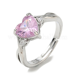 Brass & Cubic Zirconia Finger Rings&nbsp;CU-CBA7E55-17P