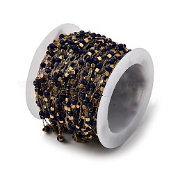 Handmade 304 Stainless Steel Glass Round Link Chains&nbsp;CHS-L032-09G-01