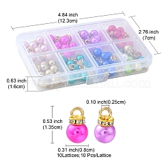 80Pcs 8 Colors ABS Plastic Charms&nbsp;KY-YW0001-29