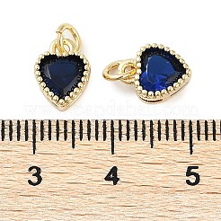 Real 18K Gold Plated Brass Inlaid Cubic Zirconia Charms&nbsp;ZIRC-L100-074G-01