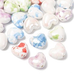 26Pcs 5 Colors Glazed Porcelain Beads&nbsp;PORC-FS0001-33