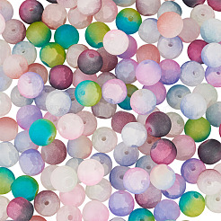 200Pcs 10 Colors Crackle Glass Beads Strands&nbsp;GLAA-TA0003-31B
