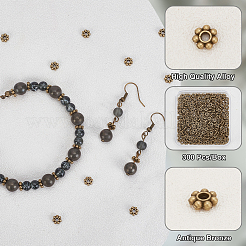 300Pcs Tibetan Style Alloy Beads Daisy Spacer Beads&nbsp;TIBEB-PH0005-05AB