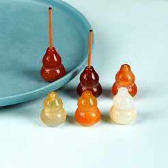 Natural Crystal Agate Gourd Incense Holders&nbsp;PW-WG87545-01