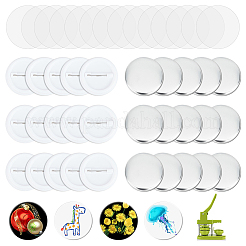 Flat Round Blank Badge Button Parts&nbsp;DIY-WH0430-387A