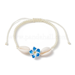 Natural Shell & Polymer Clay 3D Flower Link Bracelet&nbsp;BJEW-JB09815