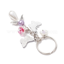 5Pcs 5 Colors Alloy Enamel with Acrylic Keychians&nbsp;KEYC-JKC01347