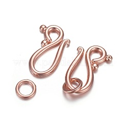 Alloy Hook and Eye Clasps&nbsp;LF1277Y-RG-NR