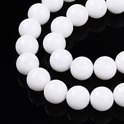 Baking Paint Opaque Glass Beads Strands&nbsp;GLAA-T032-P10mm-02