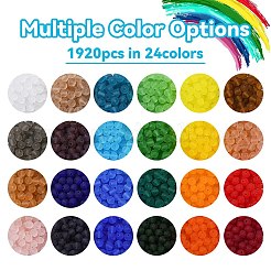 1920Pcs 24 Colors Transparent Glass Beads&nbsp;EGLA-YW0003-07