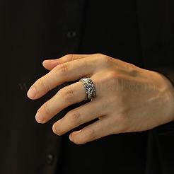 Tibetan Style Alloy Cuff Rings&nbsp;FS-WG9AC69-01
