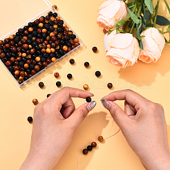 270Pcs 6 Styles Natural Waxed Wooden Beads&nbsp;WOOD-YW0001-51