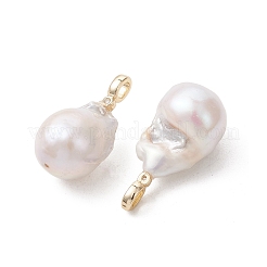 Natural Baroque Keshi Pearl Pendants&nbsp;PALLOY-JF05451