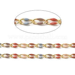Brass Enamel Curb Chains&nbsp;CHC-C003-13G-19