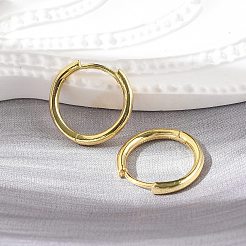 Brass Huggie Hoop Earrings&nbsp;EJEW-K083-29G