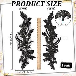 Glass Rhinestone Flower Appliques&nbsp;DIY-WH0579-67B