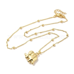 Elephant Pendant Necklaces&nbsp;NJEW-G082-01B-G