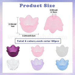 300Pcs 6 Styles Transparent Acrylic Beads&nbsp;TACR-YW0002-52
