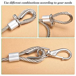 75Pcs 3 Style 304 Stainless Steel & Aluminum Wire Rope Cable Clip Clamp&nbsp;FIND-GA0003-11