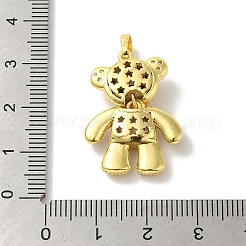 Brass Micro Pave Cubic Zirconia Pendants&nbsp;KK-Z042-16G-01