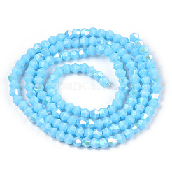 Opaque Solid Color Electroplate Glass Beads Strands&nbsp;EGLA-A039-P2mm-L12