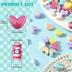 50Pcs UV Plating Opaque Acrylic Beads&nbsp;MACR-YW0004-06