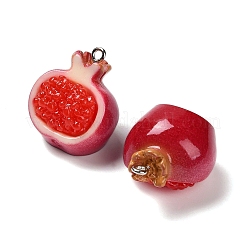 3D Fruit Theme Opaque Resin Pendants&nbsp;RESI-G113-01A