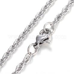 Tarnish Resistant 304 Stainless Steel Rope Chain Bracelets&nbsp;BJEW-K002-08