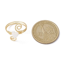 Natural Shell Cuff Ring&nbsp;RJEW-JR00645-02