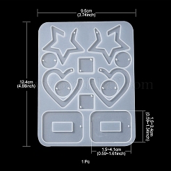 Mixed Shape Pendant & Links Silicone Molds&nbsp;DIY-YW0006-71