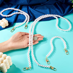3Pcs 3 Sizes Plastic Imitation Pearl Beaded Chains Bag Extender Chains&nbsp;HJEW-TAC0070