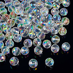 80Pcs Half Rainbow Plated Glass Beads&nbsp;EGLA-TA0013-04A