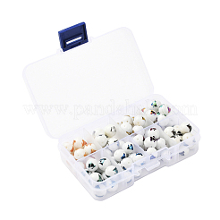 80Pcs 8 Colors Christmas Opaque Glass Beads&nbsp;EGLA-YW0001-06
