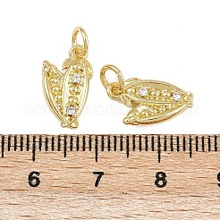 Brass Micro Pave Cubic Zirconia Pendants&nbsp;KK-A269-12G