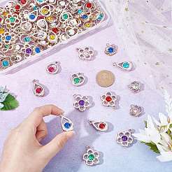 100Pcs 5 Style UV Plating ABS Plastic Pendants&nbsp;KY-CA0001-18