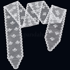 Polyester Embroidery Lace Bowknot Long Scarf Belts for Women&nbsp;AJEW-WH20070-194B