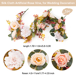Silk Cloth Artificial Rose Vine&nbsp;AJEW-WH0348-64A